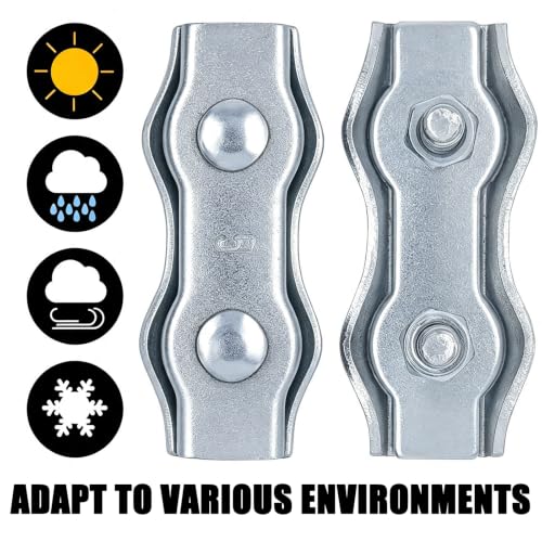 25 PCS M5 Poly Rope Galvanized Steel Connector Wires Kit for Electric Fence | Upgraded M5 Wires Splicer Galvanized Steel Connector Kit for Electric Fences 2 PCS Polyrope Silicone Copper Conductive Wires