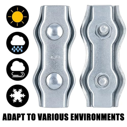 25 PCS M5 Poly Rope Galvanized Steel Connector Wires Kit for Electric Fence | Upgraded M5 Wires Splicer Galvanized Steel Connector Kit for Electric Fences 2 PCS Polyrope Silicone Copper Conductive Wires