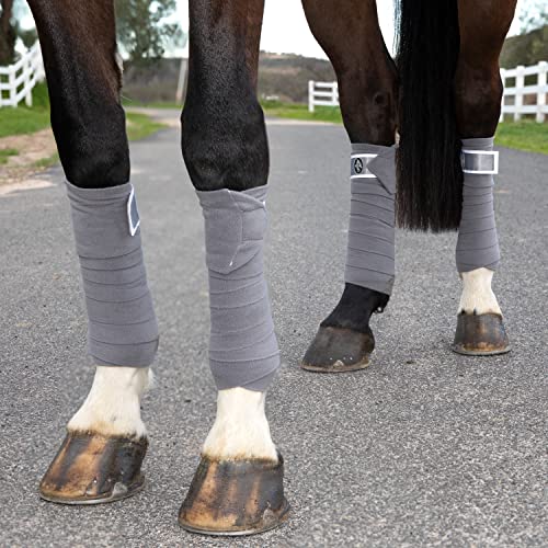 Professional's Choice Satin Polo Wraps (Charcoal) - color: Charcoal