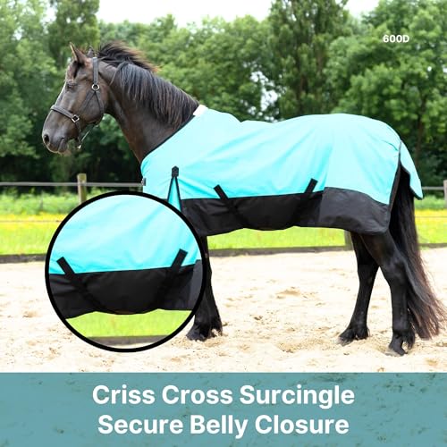 Resistance 600 Denier Lightweight No Fill Water Resistant & Breathable Horse Rain Sheet