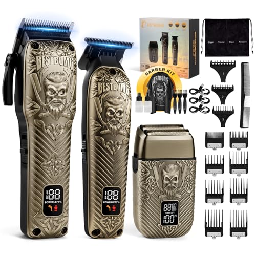 BESTBOMG® Hair Clippers for Men, Clipper, Trimmer & Shaver Set, BS-808DR - color: Bronze