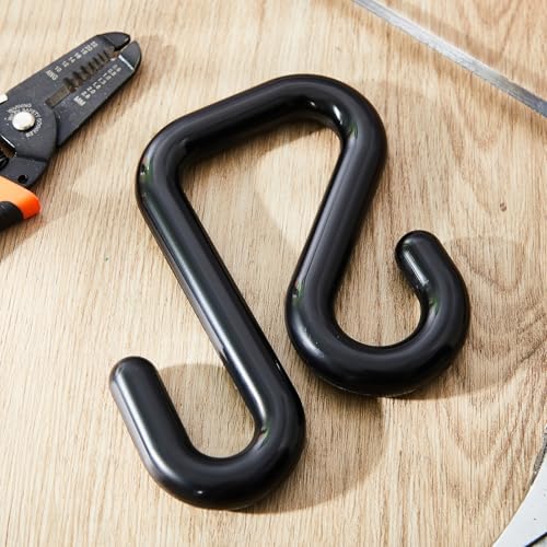 CroBlissful 4 Pcs Lineman Bucket Hooks 2 Inches Truck Blanket Hooks for Aerial Bucket Lip Tool Holders for All Seasons Lineman Accessories, Black 35lbs Working Load Limit - size: 2 Inches