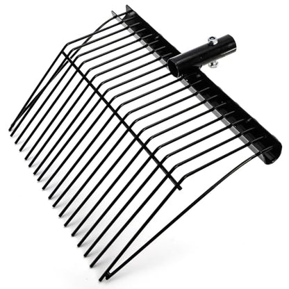 Cididu Pitch Manure Fork Head, Metal Pitch Fork for Garden, Durable Digging Fork Rake Head Replacement with Angled Tines, Stable Pitchforks Scoop for Mulch Horse Stall Picking up Hay Animal