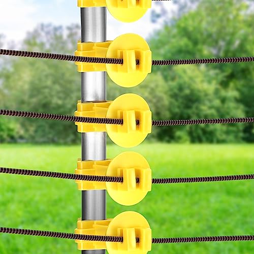 Geiserailie 66 Pcs T Post Insulators Electric Fence Post Clip Farm Ranchers