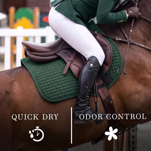 Equestrian Stockholm Close Contact Horse Saddle Pad for Jumping - color: Green