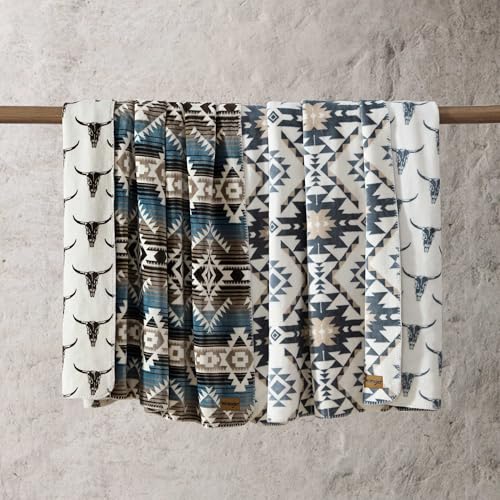 Wrangler - Blanket, Polyester, Medium Weight, Year-Round Comfort - color: Jericho Turquoise, size: 50" x 70"