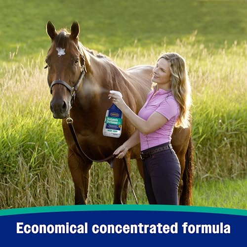 Farnam Nature’s Defense Concentrate, Botanical Fly Repellent Spray, 32 oz | Makes 5 Quarts,Water-Based,Repels horn flies, stable flies, house flies, horse flies, deer flies, mosquitoes and gnats