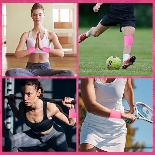 9 Pack Pink Pre Wrap Tape, 2.76 Inch x 11 Yards Prewrap Athletic Tape - color: Pink