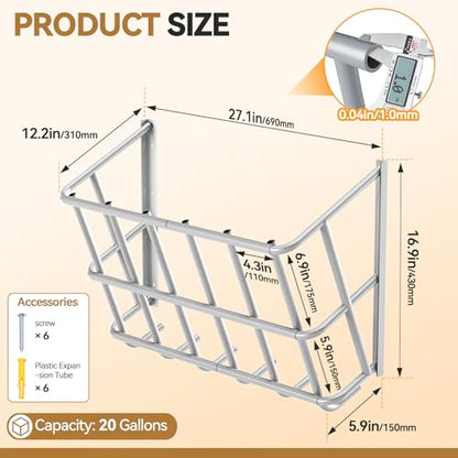 Hay Feeder for Goats,20 Gallons Livestock Feeder - size: 27INCH