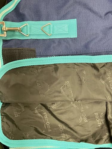 Pro-Trainer Turnout Blanket with Detachable Neck Cover in Navy, 1200-Denier Ripstop Material, No Fill, 80 Inches - Waterproof, Warm, Comfortable, Breathable Horse Blankets & Sheets - size: 80"