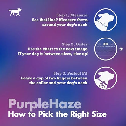 Tuff Pupper Premium Adjustable Dog Collar for Small Boy & Girl Dogs, Stylish Pattern Collars Designed in USA, Quick Release Buckle, PurpleHaze Print, Small (0.7 Inch Wide x 8-12 Inch Neck) - color: PurpleHaze, size: Small