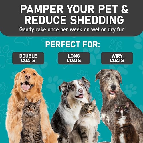 Maxpower Planet Pet Grooming Rake and Dematting Comb, Pet Pro - color: C - Rake and Comb Kit (Best Value), size: Large