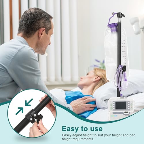 Feeding Tube Stand, Hands-Free Feeding Tube Holder Enteral Feeding Telescopic Pole, Feeding Pump Rack for Gravity Syringes Feeding Pump Feeding or Infusions