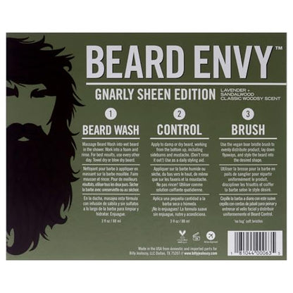 Billy Jealousy Beard Envy Facial Hair Refining Kit with Beard Wash Facial Hair Control and Boar Bristle Brush for Clean, Hydrated, Soft, Tamed Unruly Mane - style: Original
