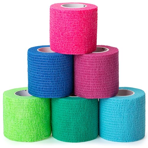 Mr. Pen- Self Adhesive Bandage Wrap, 2" x 5 Yards, 6 Pack - color: Citrus, size: 2" x 5 Yards, 6 Pack