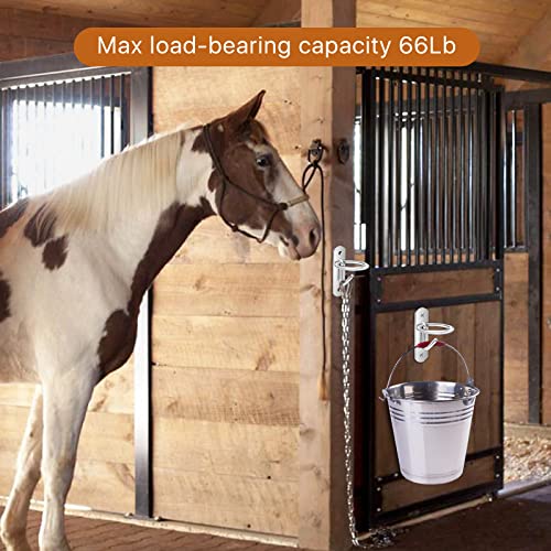 6 Pack Bucket Hooks, Heavy Duty Iron Equestrian Bucket Hook Hangers, Multi-Functional Horse Water Buckets Hook for Hanging Horses Supplies, Feeding Horses, Tying Horse