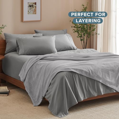 Bare Home Fleece Blanket Luxury Microplush (Full/Queen, Light Grey) - color: 03 - Light Grey, size: Full/Queen