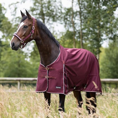 Horze Glasgow Waterproof Turnout Blanket - Lightweight No-Fill Rain Sheet - color: Blue, size: 75 in