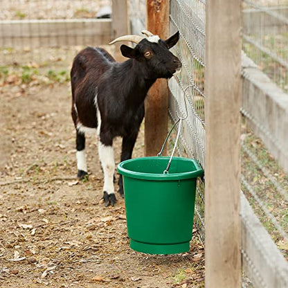 Farm Innovators FB-80 Heated Flat-Back Plastic Bucket, Hanging Water Bucket with Built-in Thermostat and 70W Cord, 3 Gallons - size: 1 Pack