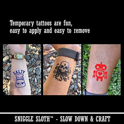 Biblical Shepherd Sheep Staff Crook Temporary Tattoo Water Resistant Fake Body Art Set Collection - Dark Green (One Sheet) - color: Dark Green (One Sheet)