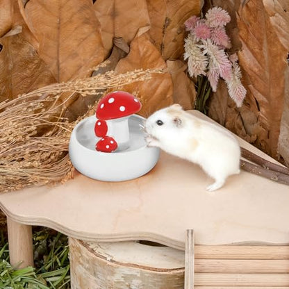 Niteangel Hamster Feeding & Water Bowls: Mushroom Ceramics & Chew-Resistant - size: Water Bottle