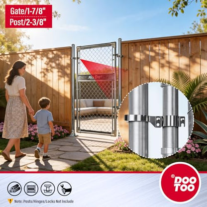 Stainless Steel 1-7/8" x 2-3/8" Chain Link Gate Latch （Fit 1-7/8" Gate Frame）, Heavy Duty Chain Link Fence Gate Fork Latch with Hole for Padlock 1Pack - color: 1-7/8"x2-3/8"