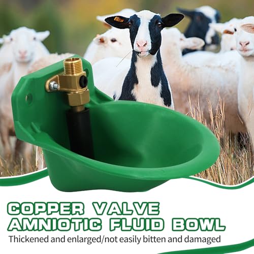 2PCS Automatic Goat Sheep Waterer Bowl with Brass Copper Touch Valve - size: Waterer Bowl*2