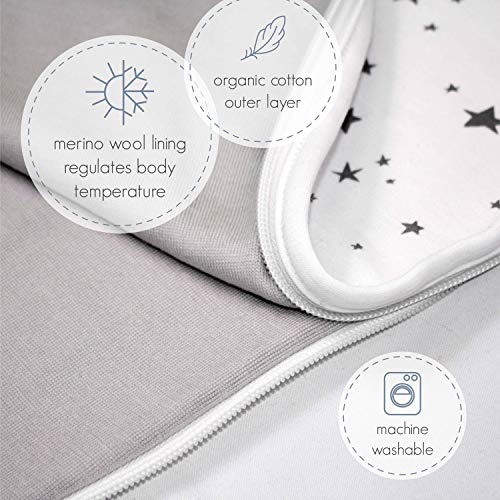Woolino 4 Season Ultimate Baby Sleep Sack, Merino Wool Baby Sleeping Bag, Organic Cotton Outer, Adjustable 2-24 Months Size Fits Infants & Toddlers - Succulent - color: Succulent