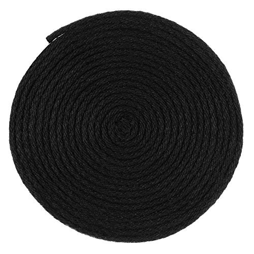 Golberg Solid Braid Poly Cotton Rope – (3/8 Inch x 10 Feet, Black) - color: Black, size: 3/8" x 10'