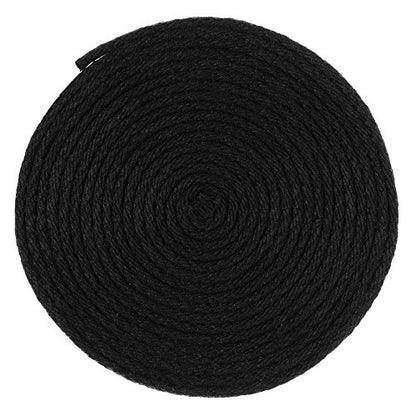 Golberg Solid Braid Poly Cotton Rope – (1/2 Inch x 25 Feet, Black) - color: Black, size: 1/2" x 25'