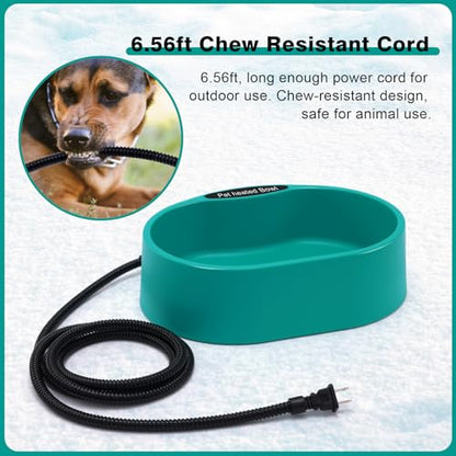Heated Water Bowl for Chicken，125OZ Water Heater for Hens Goose Duck