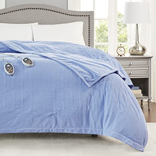 Beautyrest Heated Blanket Twin, Micro Fleece Electric Blanket, Blue - color: Blue, size: Twin