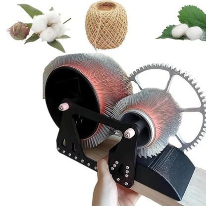 Wool Carding Machine, Wide Drum Carder, Fast Color Mixing and Flexible Brush Design, Efficient Wool Processing & No Electricity Needed, for DIY Wool Felt, Handicraft Enthusiasts
