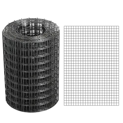 Black Hardware Cloth 4'' x 10' PVC Steel Vinyl Coated 1/2 inch Galvanized Wire Mesh Roll (19 GA) Chicken Wire Fence Roll, for coop Fences,Screen mesh, Rabbit/Snake Fences, Poultry enclosures, etc. - color: 19(GA)-1/2inch, size: 4In x 10Ft