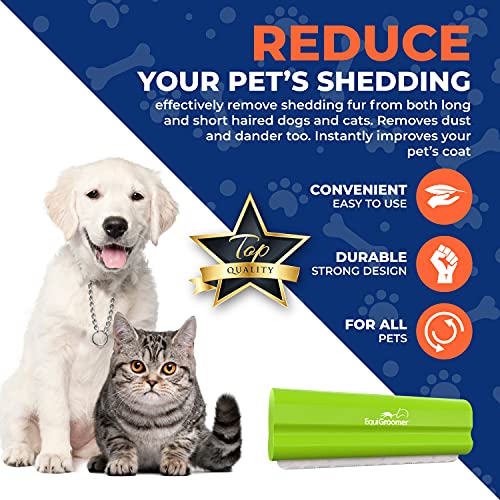 EquiGroomer 5-Inch Undercoat Deshedding Brush for Dogs & Cats, Lime - color: Lime, size: 5 Inch