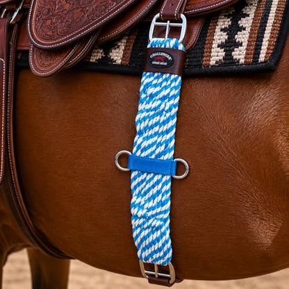 Horse 22" Western 27 Strand Double Weave Two-Tone Mohair Roper Cinch 97RT12-22