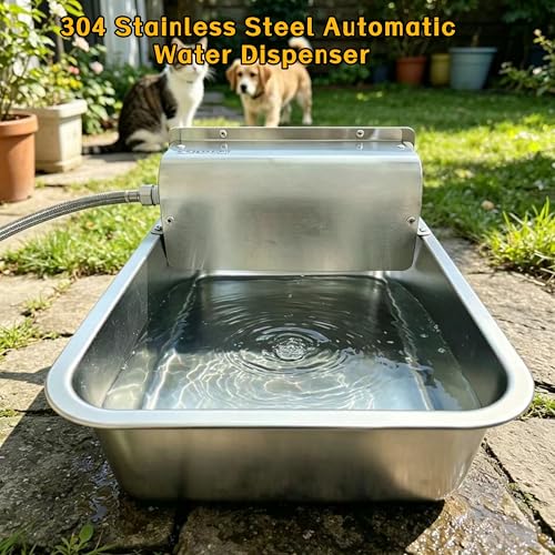 Automatic Dog Water Dispenser,Wide Mouth Design,Water Level Control - size: Large - Fixed Water Level