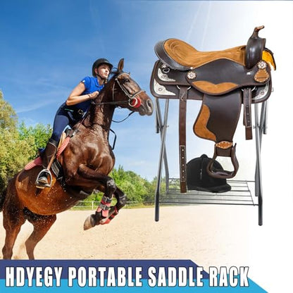 2 Pack Portable Folding Horse Saddle Stand for English & Western Saddles, 28" L x 19" W x 37.5" H, Silver - style: 2PCS Silver