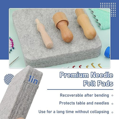 Mayboos Needle Felting Kit, 6"x6" Needle Felting Pad Tools