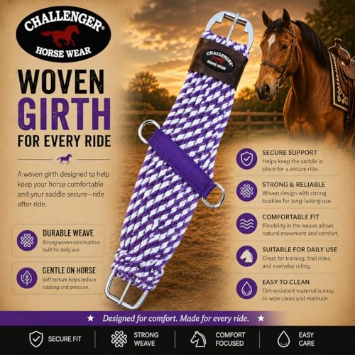 Horse 26" Western 27 Strand Double Weave Two-Tone Mohair Roper Cinch 97RT13-26