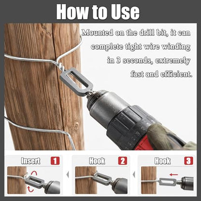 Wire Twister Tool for Drill, 9#+11#Multifunctional Wire Twisting Tool