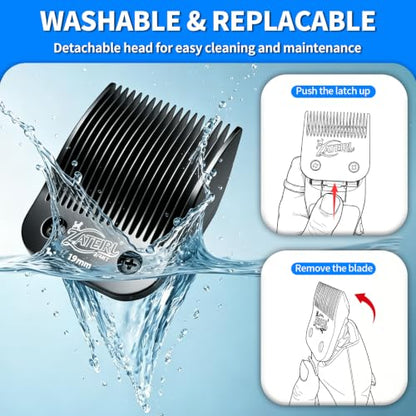 Size 3/4HT Detachable Pet Grooming Clipper Blade with Steel Cutter, 3/4 Inch (19 mm) Cut Length, Black, Compatible with Andis, Oster A5, Wahl KM10, 1 Pack - color: Black, size: 3/4HT 19mm