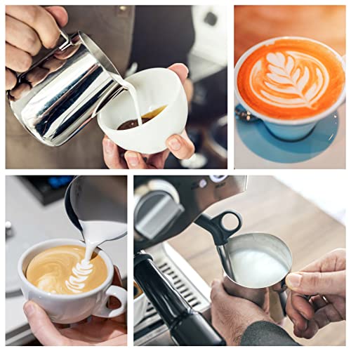 Stainless Steel Milk Frothing Pitcher With Lid 350ml