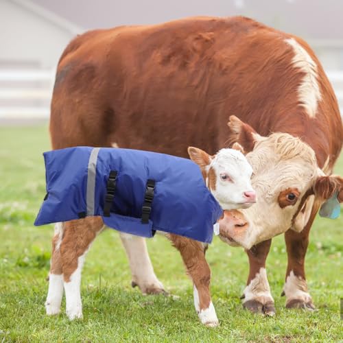 VILLCASE Calf Warm Coat Goat Blankets for Winter Cow Clothes Calf Warming Blanket Cow Warming Thickened Belly Protection Farm Animal Winter Coat, Random Style