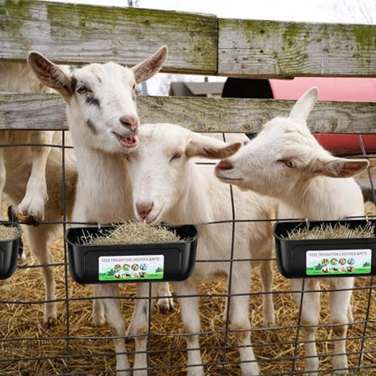 Chicken Feeder Waterer, 3 Pack Duck Feeder Supplies, Hanging Fence Feed Trough with Clips for Goat, Sheeple, Piglet, Gooses, Turkeys, Dog Livestock Poultry, Black - color: 3 pack Black