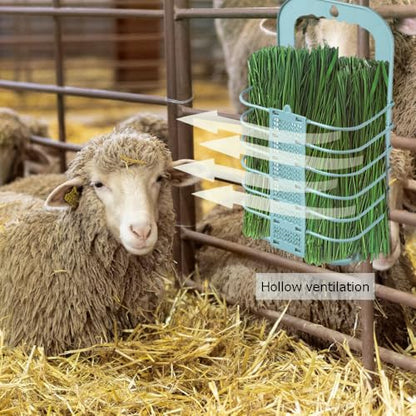 Ouliget Foldable Horse Ivestock Feeder,Wall Mount Hay Rack,Fowl Feeder Veggie Fruit Basket,Hay Feeder for Goats Sheep for Slow Feeding,18.1x6.3x9.8 inch