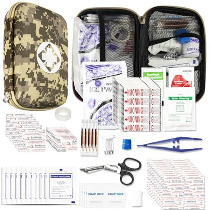 First Aid Kit 276PCS Car Home Camping Essentials Camouflage Emergency Kit AMORNING - color: Camouflage-276pcs