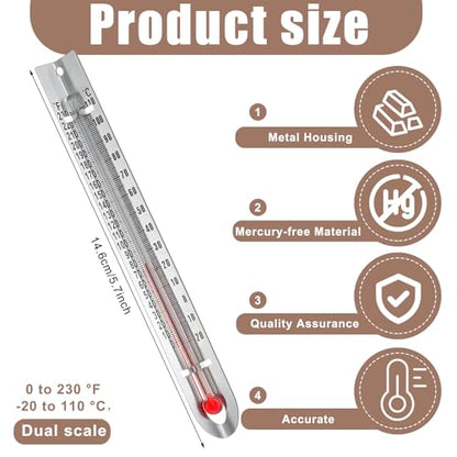 Tellegloww 24 Pcs V Shaped, Dual Scale Science Thermometers