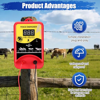 Electric Fence Charger for Livestock, Electric Fence Charger, Fence Energizer 12KV Effectively Repel Predators, Fence Charger Ensure Secure Livestock Containmen,Supply for Diverse Farm Needs - size: style 1