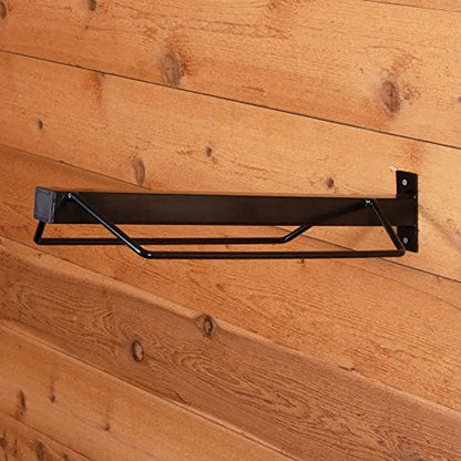 EASY-UP Single Mount Saddle Rack | Universal Design | Durable & Safe Storage | Black Coating | Easy to Mount | Additional Storage Compatible